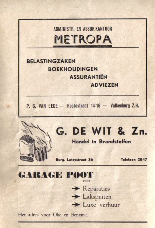 Administratie en assurantiekantoor Metropa, P.C. van Eede