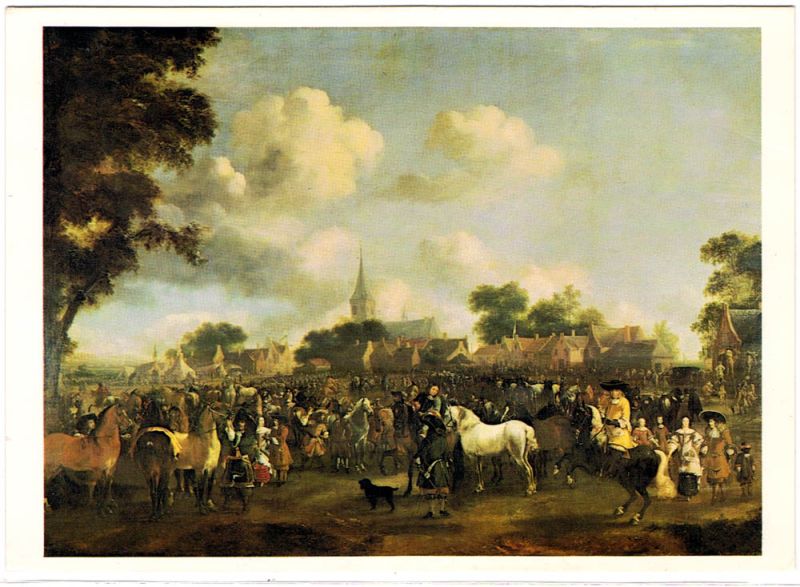 Paardenmarkt te Valkenburg door Pieter Wouwermans, anno 1975