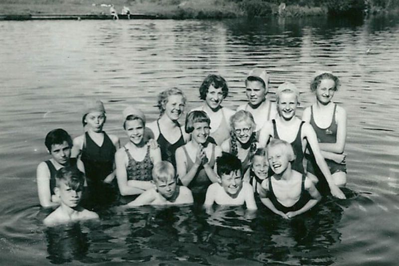 Zwemmen in de Oude Rijn e.d. 