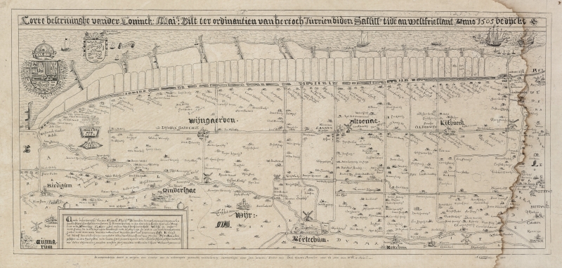 Kaart 1570 het Bildt