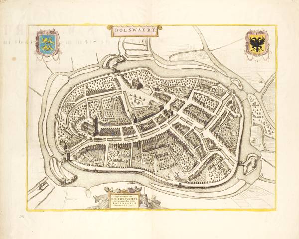 Kaart van Bolsward door Blaeu