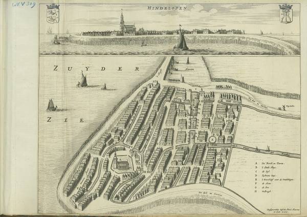 Kaart van Hindeloopen door Schotanus