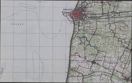 Chromotopografische Kaart des Rijks (kaartblad 107: Harlingen)