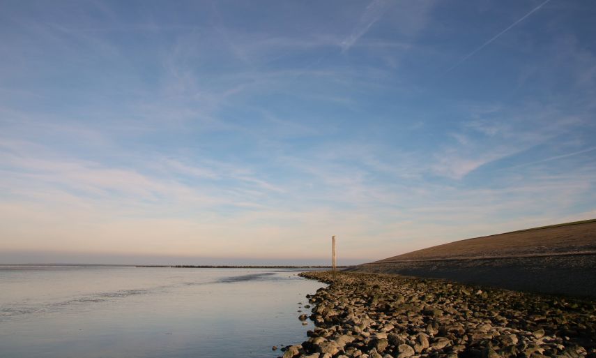 Avonlicht bij Wierum aan de Waddenzee