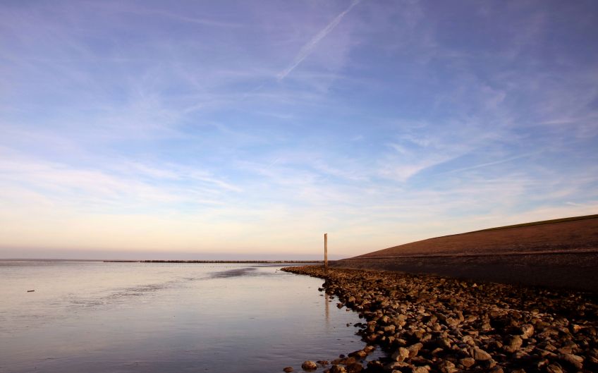 Avonlicht bij Wierum aan de Waddenzee